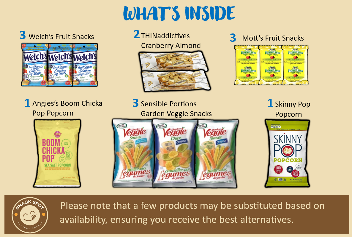 Fruit Snack and Chips included in the Wellness Box