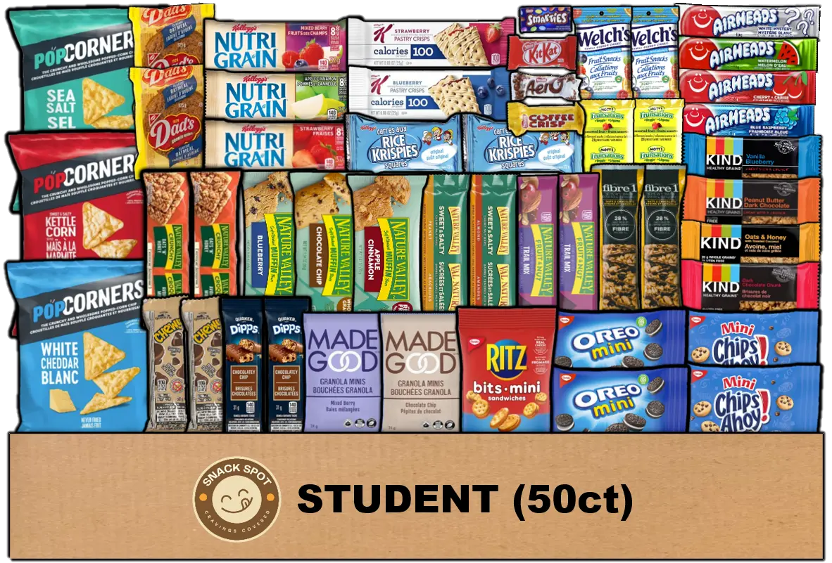 Image of products included in the 50ct Student Box