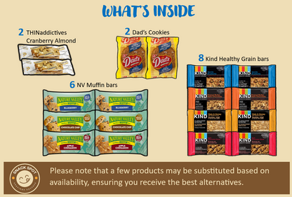 Image of Cookie and Bar products included in the 40ct Canadian Box